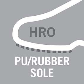 PU/rubber sole material, resistant to 300°C contact heat