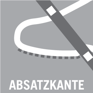 Sicherer Stand auf Leitern - Piktogram
