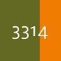3314 - moss green/hi-vis orange