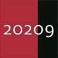 20209 - signalrød-meleret/sort