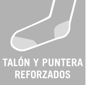 Refuerzo en el talón y los dedos
