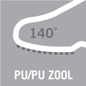 Zool van PU/PU, bestendig tot 140° C - Pictogram