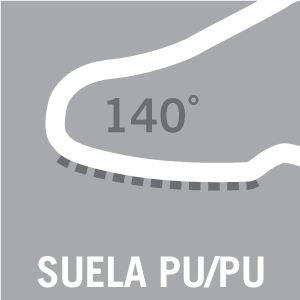 Suelas de PU/PU, resistentes a 140 ºC
