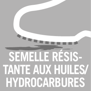 Semelle résistante aux huiles/hydrocarbures