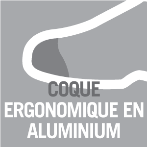 Coque ergonomique en aluminium