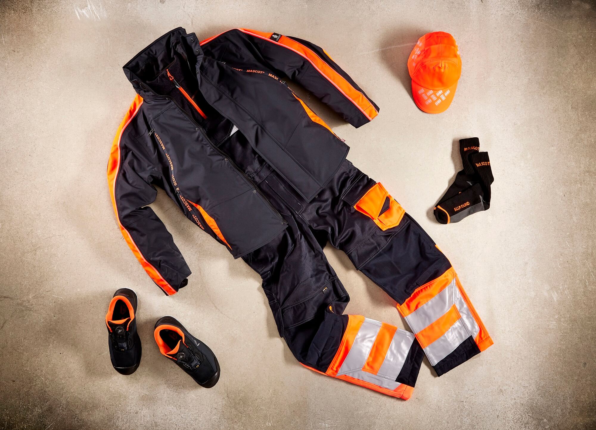 Standsafe Hi Vis Work Trouser BlackOrange