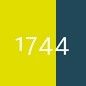 1744 - hi-vis gul/mørk petroleum