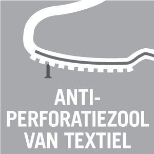 Anti-perforatiezool van textiel - Pictogram