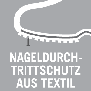 Nageldurchtrittschutz aus Spezialtextil