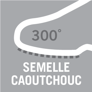 Semelle en caoutchouc, thermorésistante jusqu'à 300° C au contact