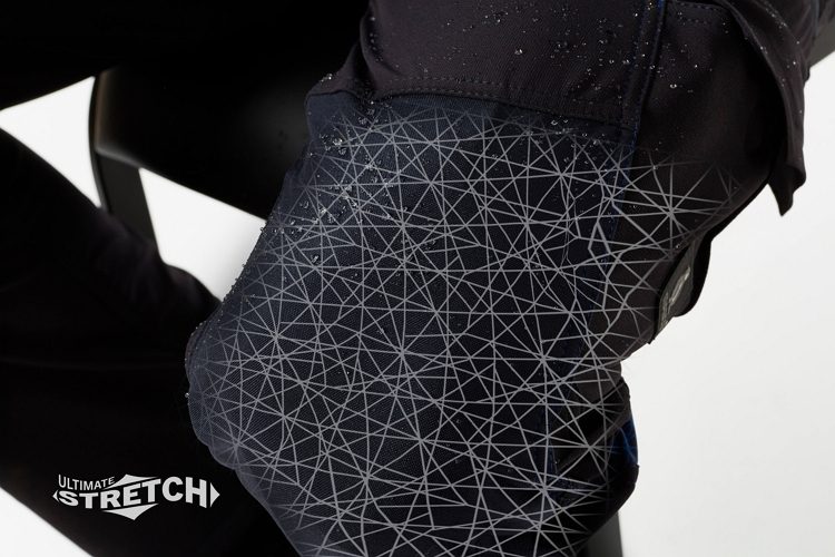 Tessuto 100% stretch quadrielastico resistente al lavaggio industriale Pantaloni con tasche porta-ginocchiere