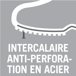 Intercalaire anti-perforation en acier - Pictogramme